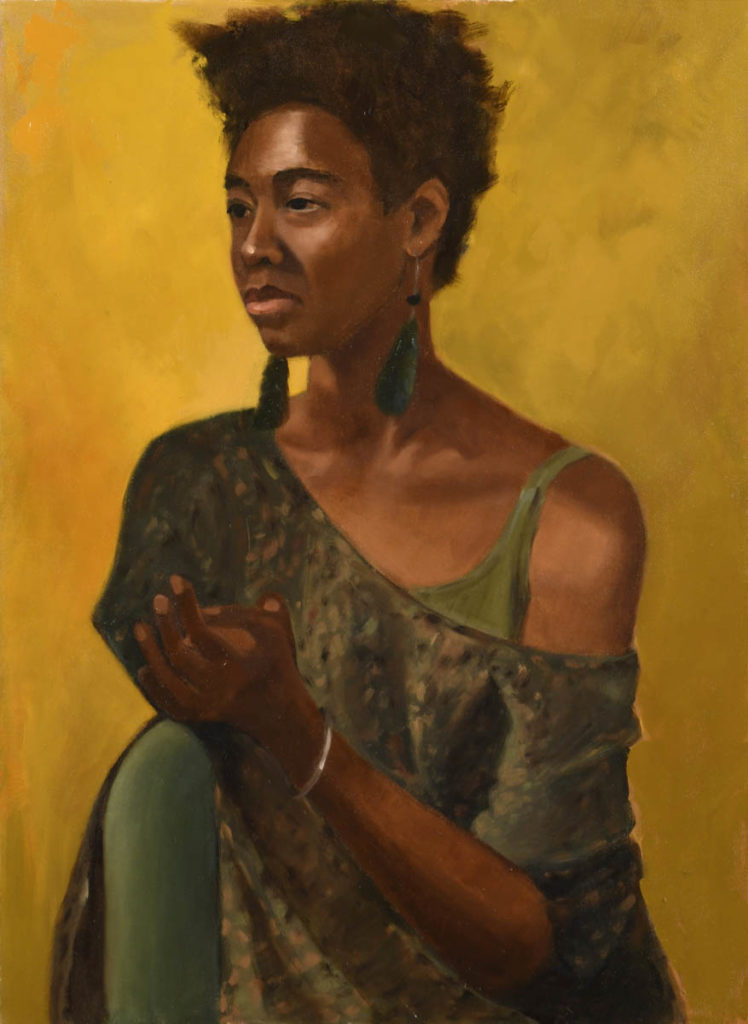 painting of figure by Marjori Abramson