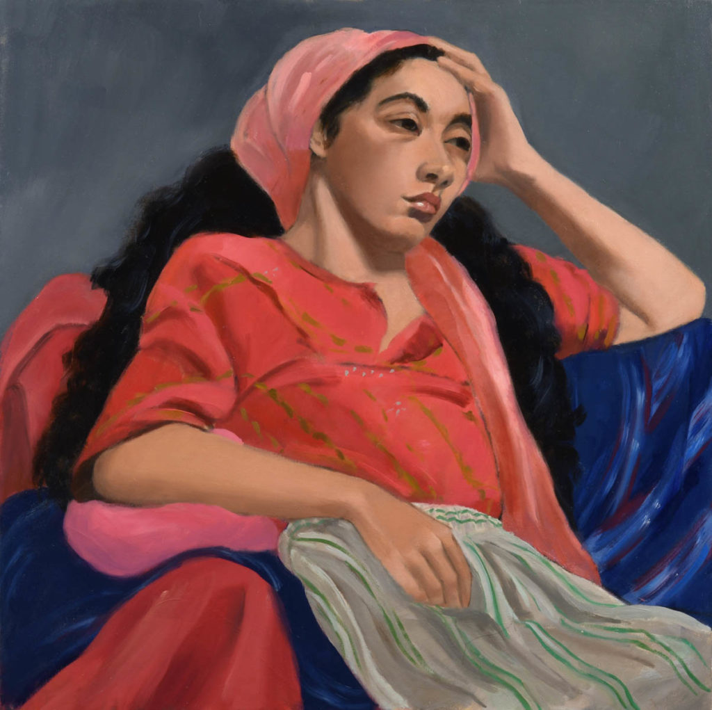 painting of figure by Marjori Abramson